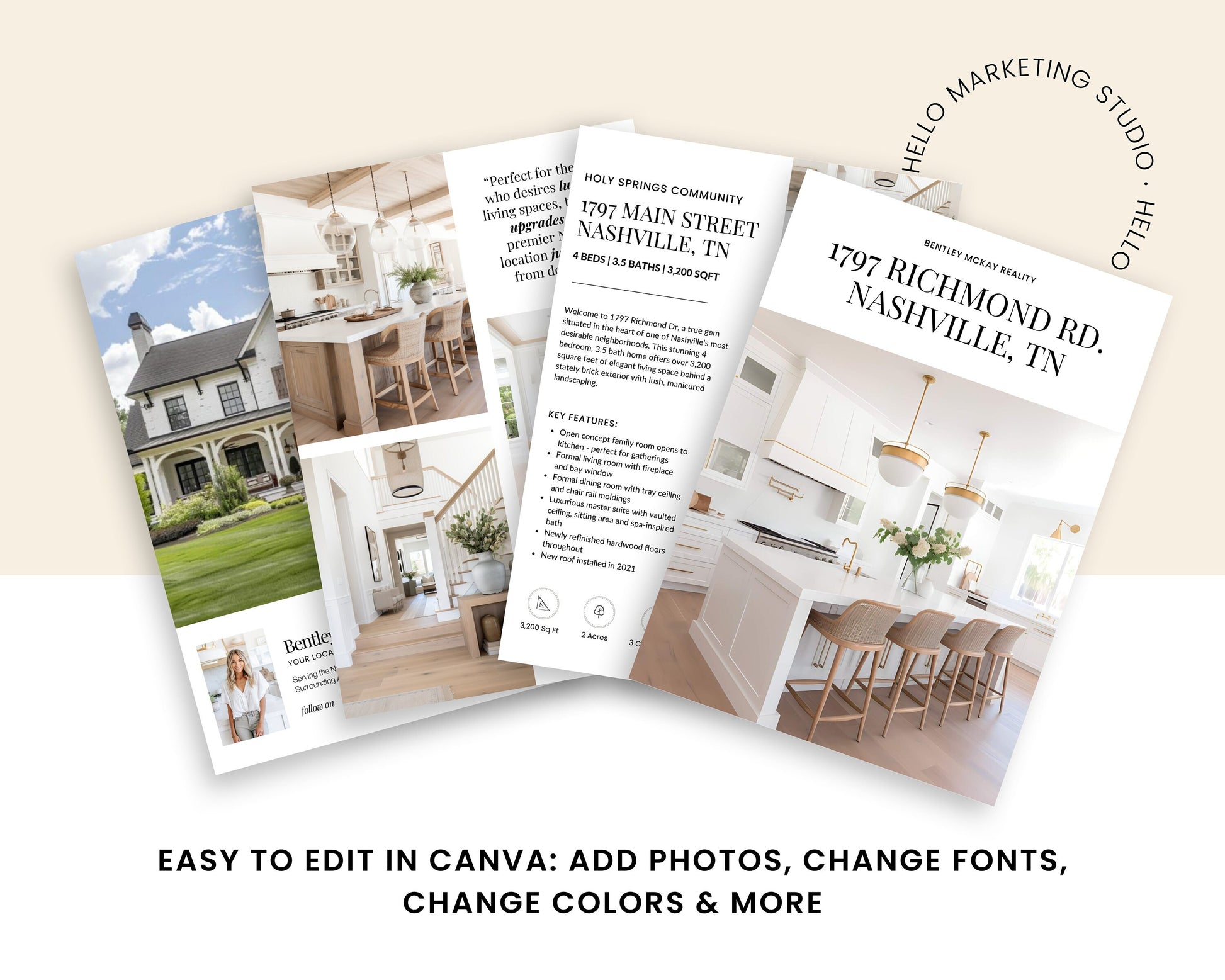 Real Estate Brochure | Property Brochure | Open House Brochure | For Sale Flyer | Listing Flyer | Real Estate Marketing | Brochure Template