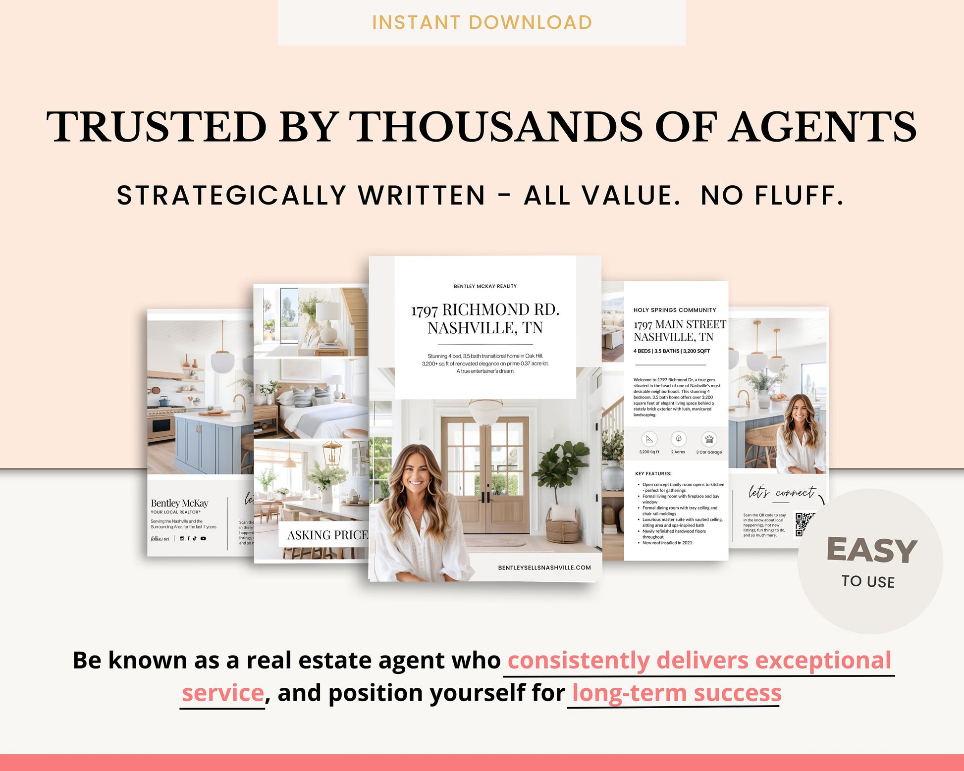 Real Estate Brochure | Property Brochure | Open House Brochure | For Sale Flyer | Listing Flyer | Real Estate Marketing | Brochure Template