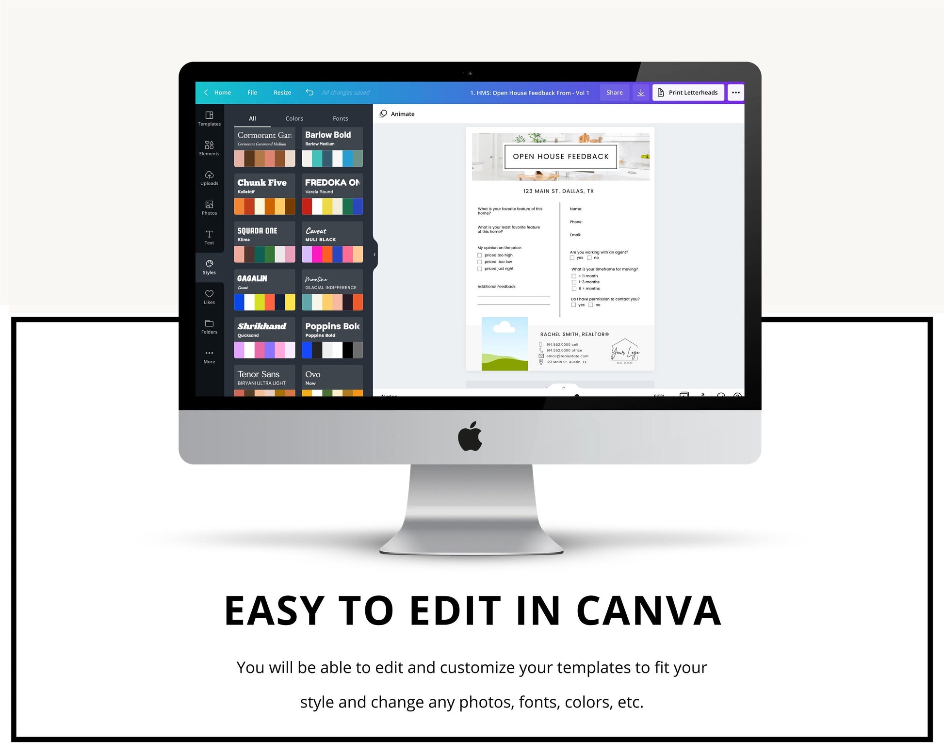 Open House Bundle | Real Estate Marketing Materials | Open House Sign In | Real Estate Marketing | Canva Template | Buyer Guide | Open House