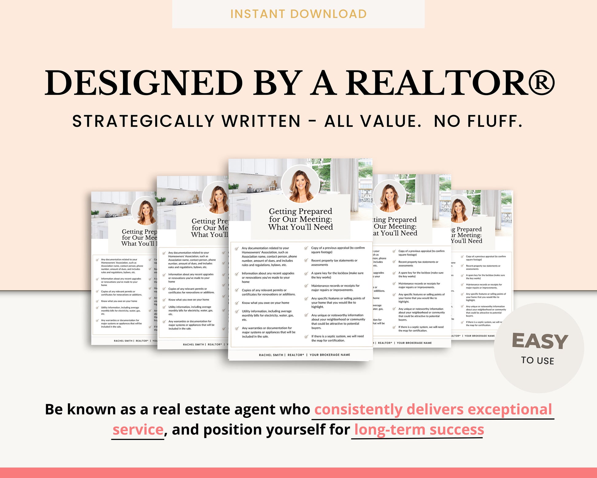 Real Estate Pre-Listing Checklist | Pre-Listing Checklist | Seller Resource | Pre Listing Seller Checklist | Real Estate Marketing Resource