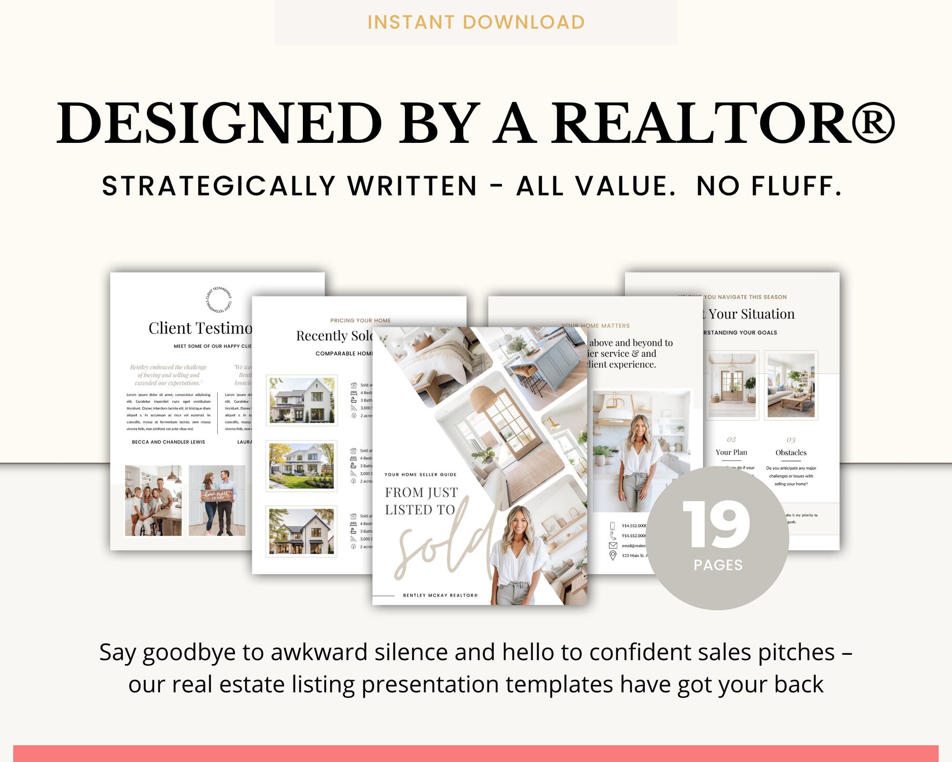 Real Estate Listing Presentation | Digital Listing Presentation | Printable Home Seller Guide | Pre-Listing Guide | Real Estate Marketing
