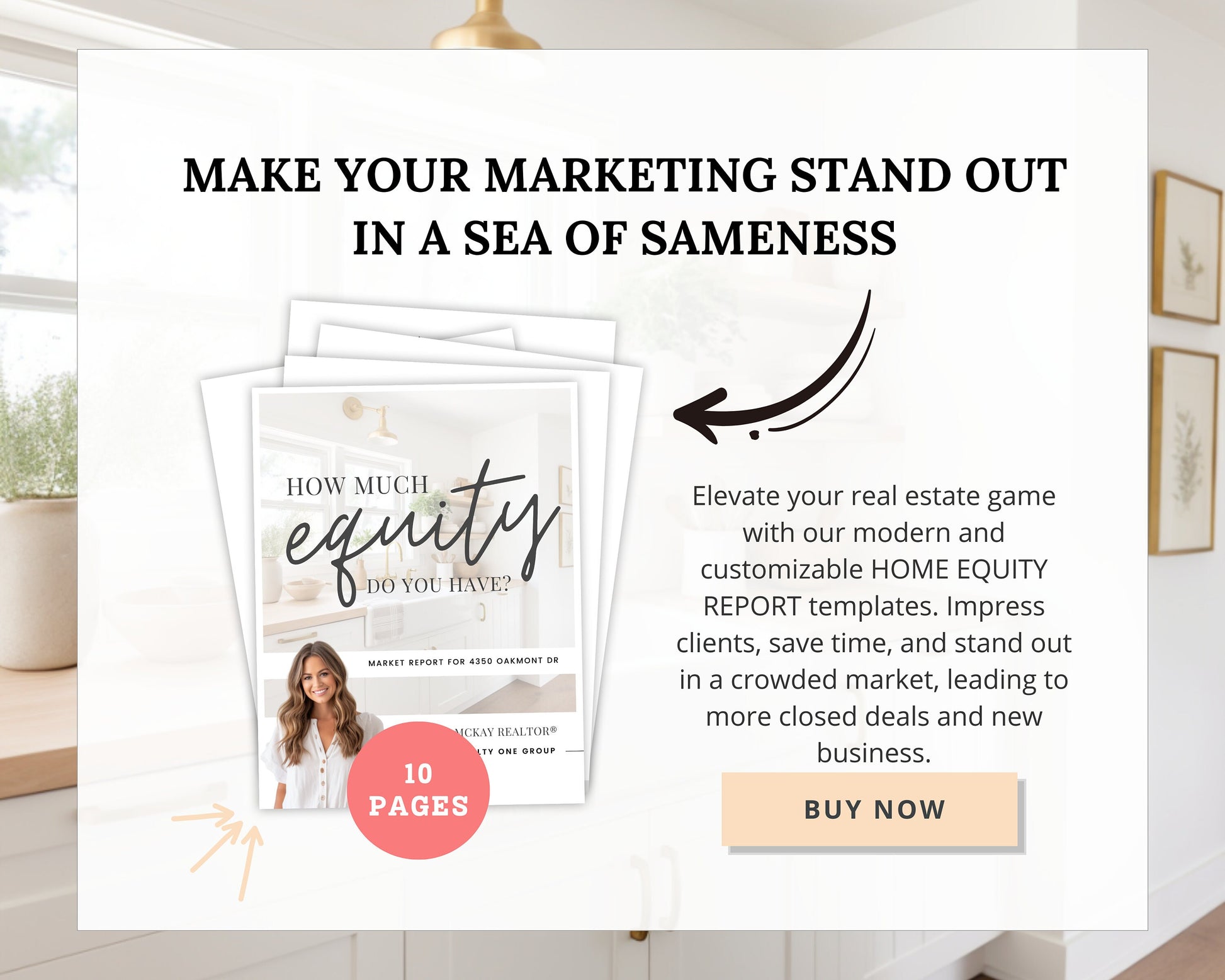 Home Equity Report | CMA Packet Clients | Comparative Market Analysis | Listing Presentation | Seller Guide Real Estate Prospecting | Canva