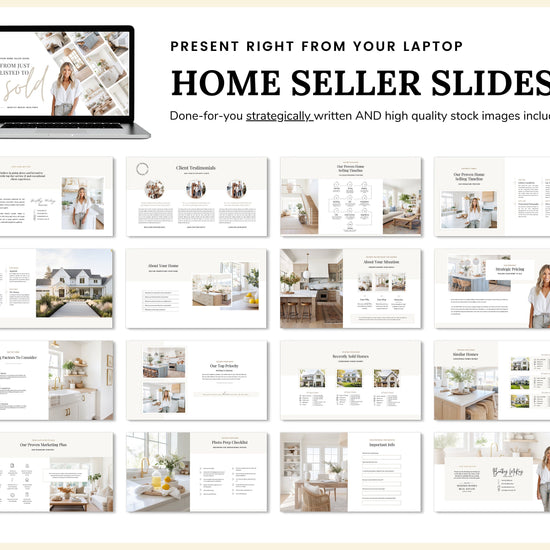 Real Estate Seller Guide & Home Buyer Guide Bundle | Presentation Slides | Real Estate Marketing | Home Seller Guide | CMA Packet | Canva