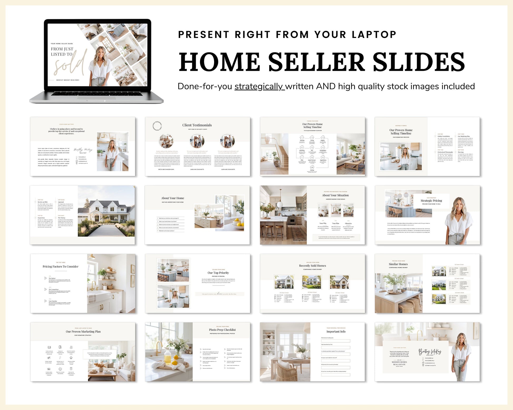 Real Estate Seller Guide & Home Buyer Guide Bundle | Presentation Slides | Real Estate Marketing | Home Seller Guide | CMA Packet | Canva