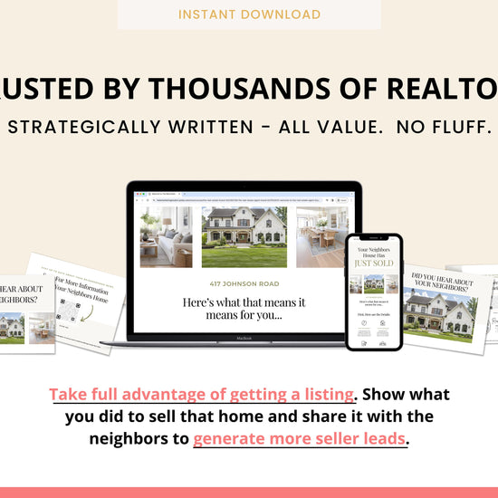 QR Code Postcard & Just Sold Landing Page | Home Seller Lead Generation | Generate Seller Leads | QR Code | Sales Page | Canva Template