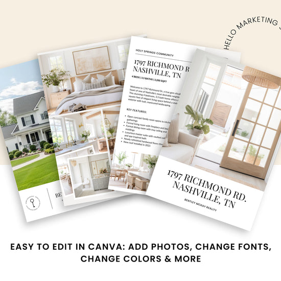 Real Estate Brochure | Property Brochure | Open House Brochure | For Sale Flyer | Listing Flyer | Real Estate Marketing | Brochure Template