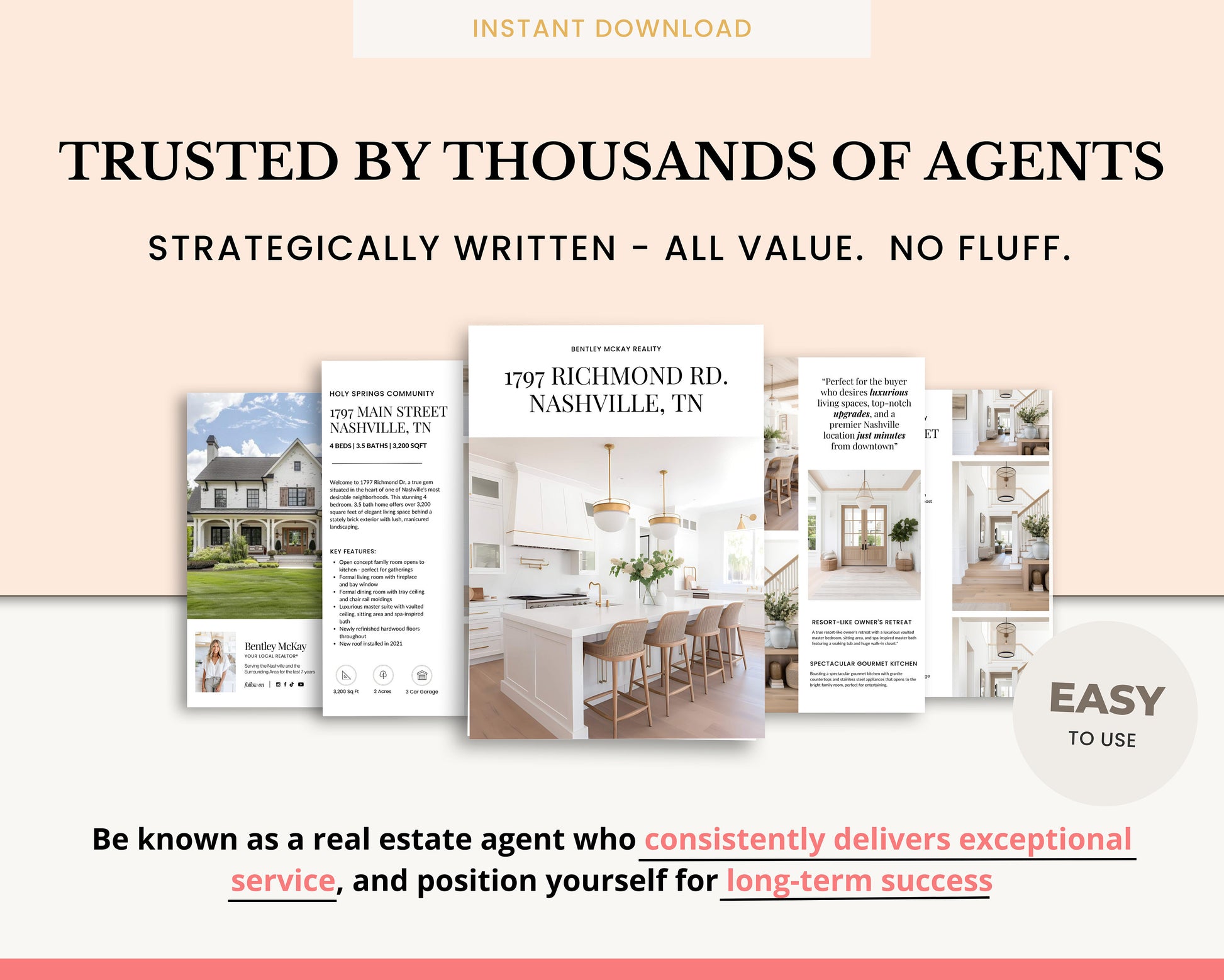 Real Estate Brochure | Property Brochure | Open House Brochure | For Sale Flyer | Listing Flyer | Real Estate Marketing | Brochure Template