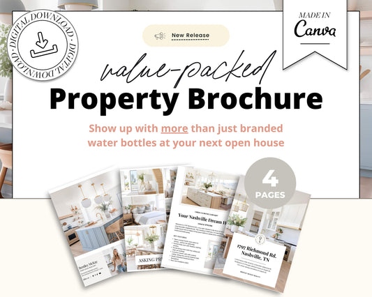 Real Estate Brochure | Property Brochure | Open House Brochure | For Sale Flyer | Listing Flyer | Real Estate Marketing | Brochure Template