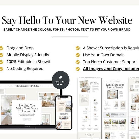 Real Estate Showit Website | Real Estate Agent Website Template | Showit Website Template | Website for Real Estate Marketing | Real Estate