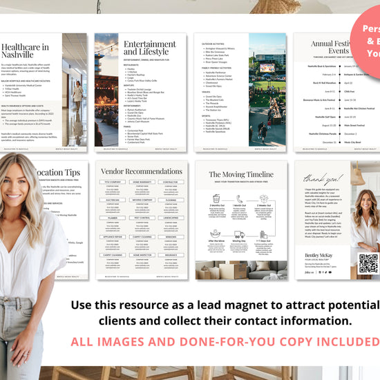 Real Estate Relocation Packet | City Welcome Guide | Lead Magnet | Realtor Marketing | Local Guide Template | City Guide Lead Magnet | Canva