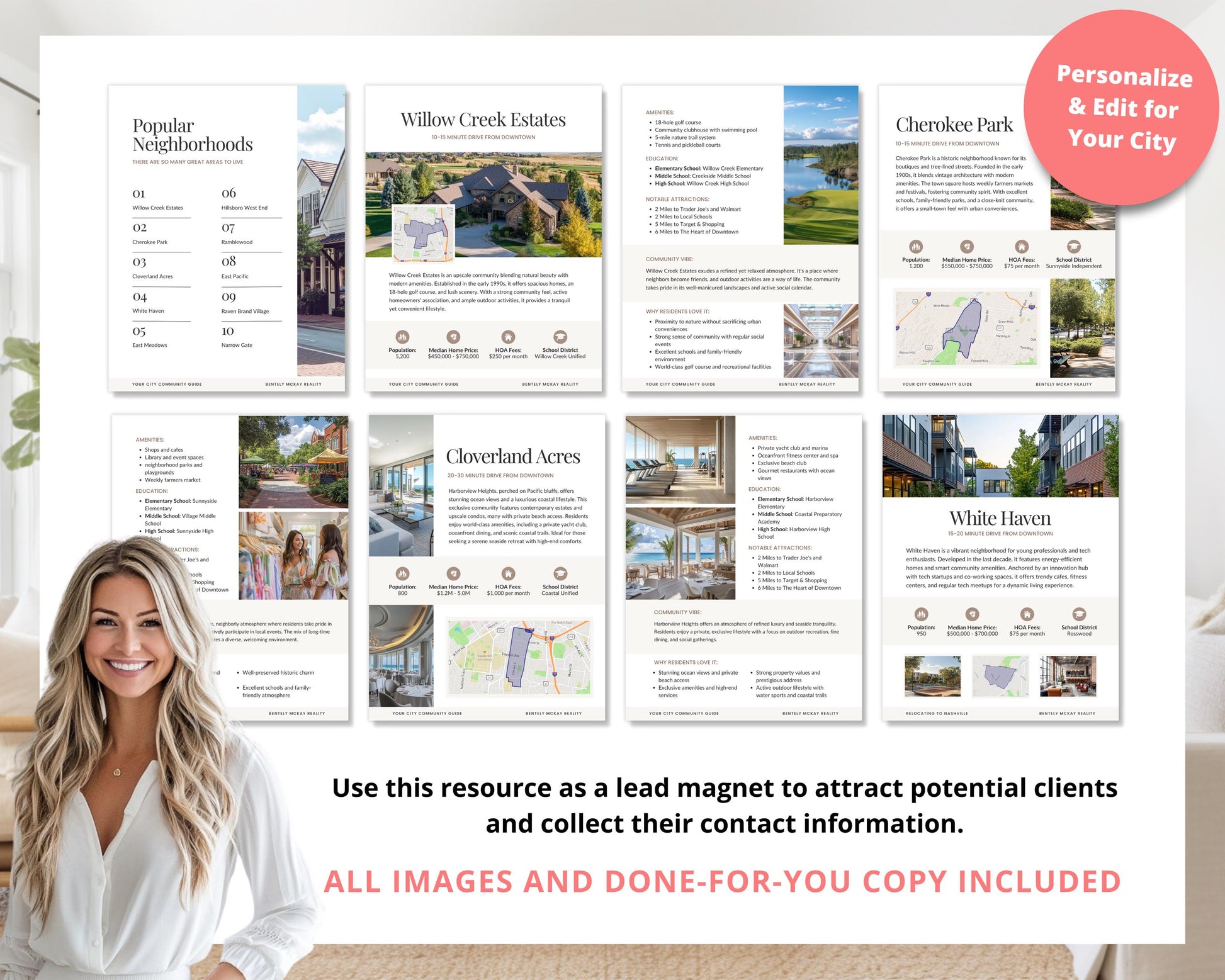 Neighborhood Guide | Community Guide | Real Estate Local Guide Template | Real Estate Community Guide | Local Community City Guide | Canva