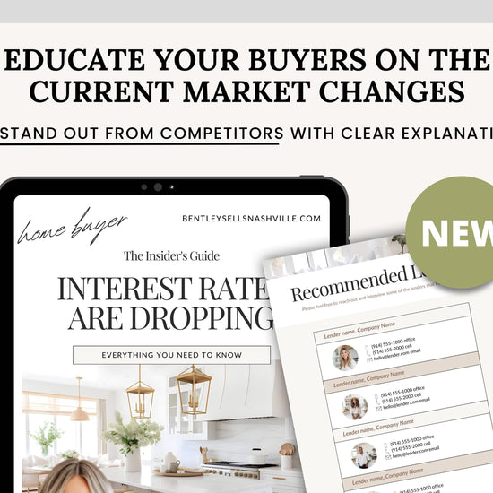 Interest Rates Dropping Home Buyer Guide | Buyer Agent Guide | NAR Settlement | Buyers Agent Commission | Real Estate Market Changing |Canva