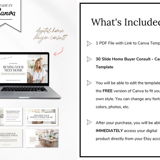 Real Estate Home Buyer Consult | NAR Settlement | Real Estate Marketing | Real Estate Canva Template | Buyer Roadmap | 30 Editable Slides