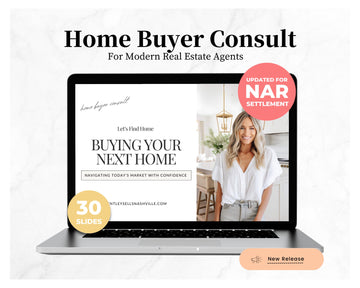 Real Estate Home Buyer Consult | NAR Settlement | Real Estate Marketing | Real Estate Canva Template | Buyer Roadmap | 30 Editable Slides