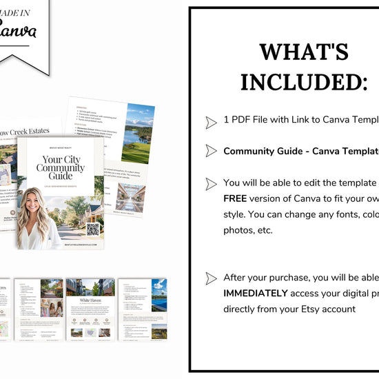 Local Community Guide | Neighborhood Guide | Real Estate Local Guide Template | Real Estate Community Guide | Community City Guide | Canva