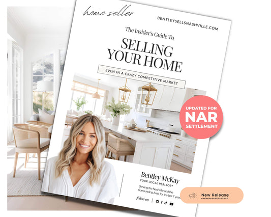 Real Estate Seller Guide | NAR Settlement | Real Estate Marketing | Real Estate Canva Template | Seller Roadmap | Prelisting Packet Canva