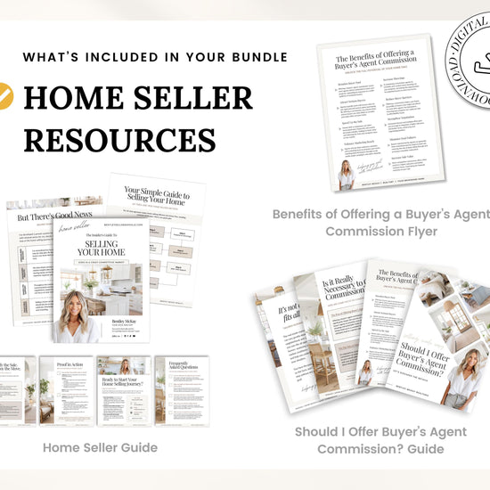 NAR Settlement Real Estate Agent Bundle | Home Buyer & Seller Guide | Benefits of Using a Buyers Agent | Commission |Interest Rates Dropping