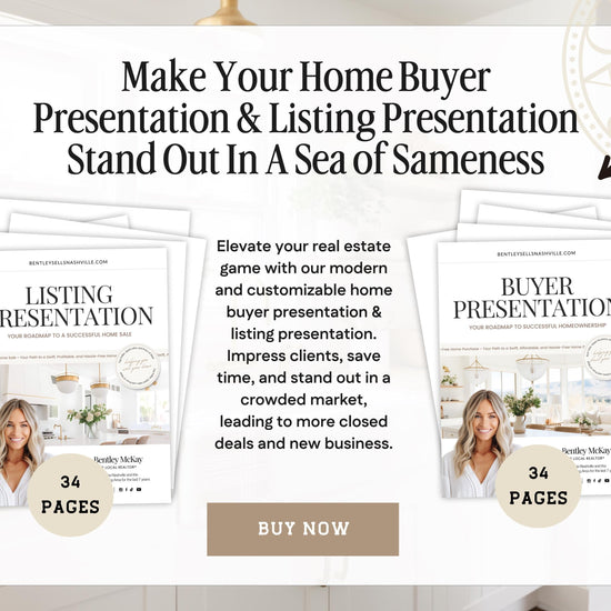 Real Estate Seller Guide & Home Buyer Presentation Bundle | Real Estate Marketing | Home Buyer Presentation | Listing Presentation | Canva