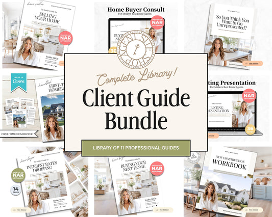 Real Estate Client Guide Bundle | Real Estate Marketing | Seller Guides | Buyer Guides | Seller Guides | Real Estate Client Guides | Canva