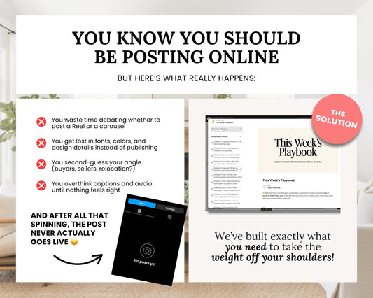 Monthly Marketing Membership | Real Estate Social Media Content | Monthly Content | Marketing Library | Real Estate Marketing | Daily Posts