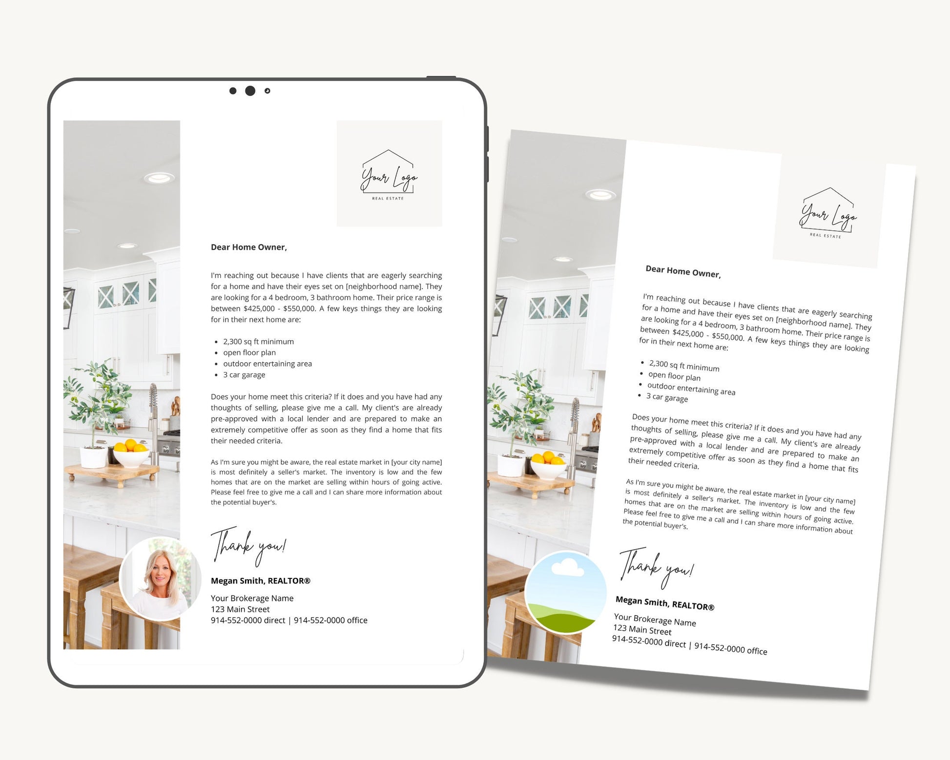 Real Estate Agent Prospecting Letter | Neighborhood Farming | Editable Canva | Realtor Marketing | Modern Agent Referral Flyer | Vol 1