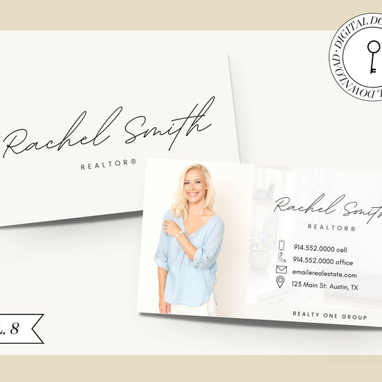 Real Estate Business Card Canva Template | Two-Sided | Real Estate Business Card | Entrepreneur | Interior Designer | Photographer | Vol 4