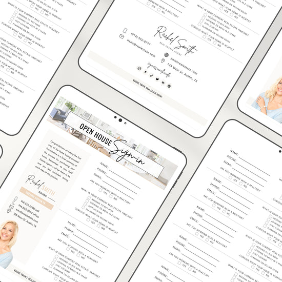 Open House Sign-In Sheet | Realtor Marketing Materials | Open House Sign In | Real Estate Marketing | Canva Template | Open House | Vol 4