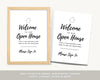 Printable Open House Real Estate Welcome Sign | Real Estate Open House Flyer | Open House Sign In | Open House Template | Canva Template