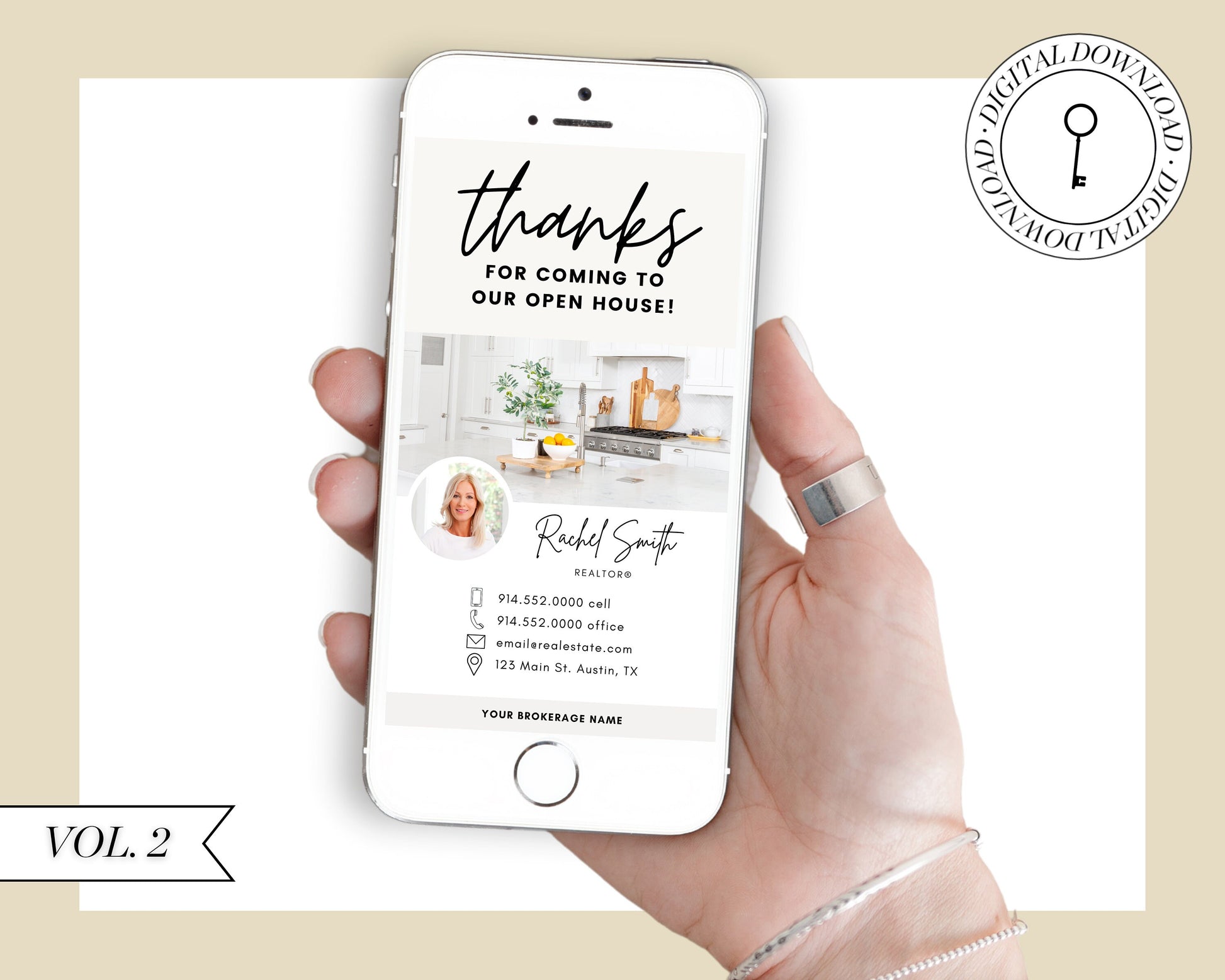 Digital Thank You Card | Real Estate Business Card | Open House Thank You Card | Real Estate Marketing | Entrepreneur | Invitation | Vol 2