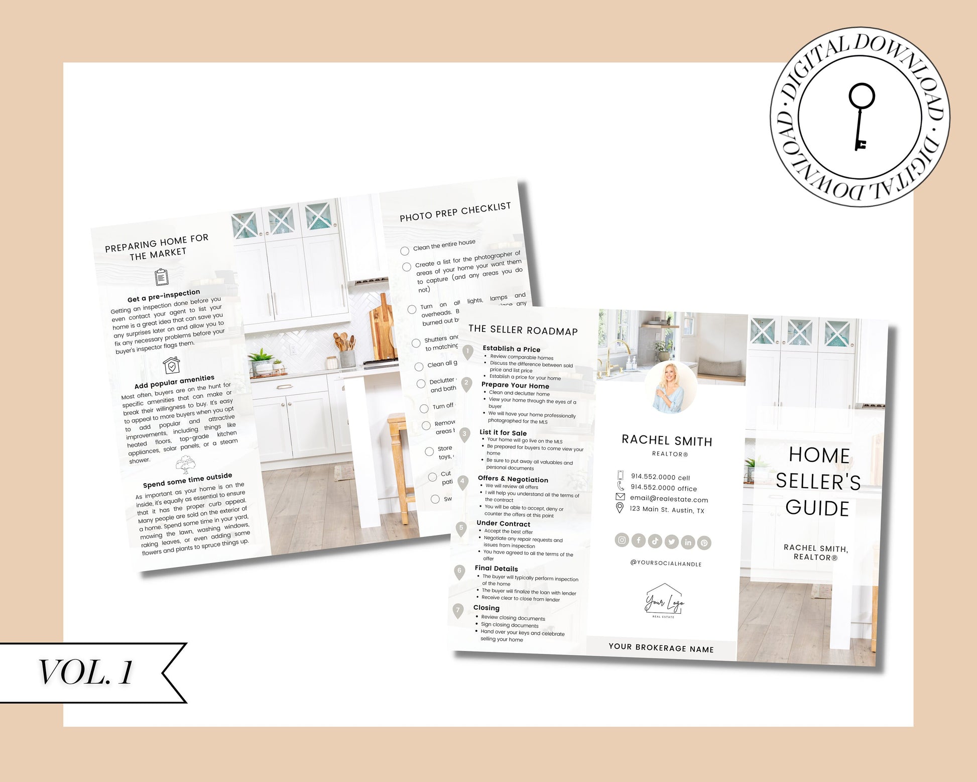 Home Seller Brochure | Editable Canva Template | Real Estate Marketing | Double-Sided Tri-Fold Brochure | Seller Guide | Open House | Vol 1