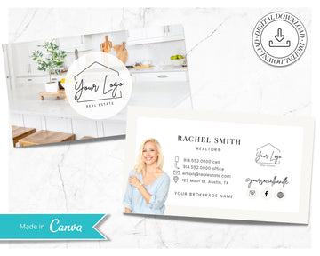 Real Estate Business Card Canva Template | Two-Sided | Real Estate Business Card | Entrepreneur | Interior Designer | Photographer | Vol 11