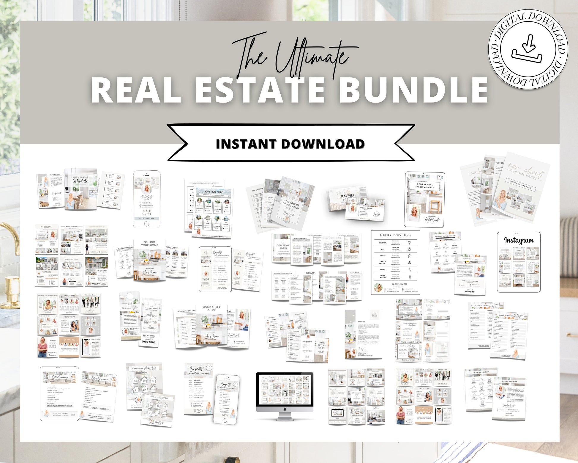 Ultimate Real Estate Marketing Templates Bundle | Seller Guide | Buyer Guide | Real Estate Flyers | Real Estate Social Media Posts | Canva