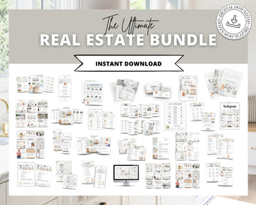 Ultimate Real Estate Marketing Templates Bundle | Seller Guide | Buyer Guide | Real Estate Flyers | Real Estate Social Media Posts | Canva