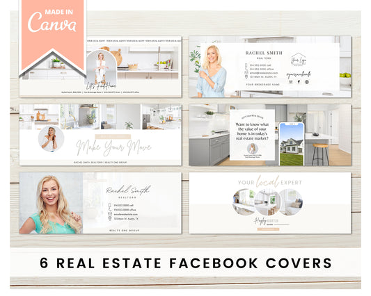 Real Estate Facebook Cover Banner | Real Estate Marketing | Social Media Banner | Entrepreneur Marketing | Modern Canva Template | Business