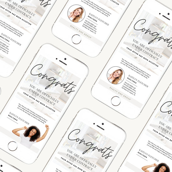 Digital Under Contract Congratulations Card | Real Estate Business Card | Real Estate Marketing | Entrepreneur | Open House | Home Buyer