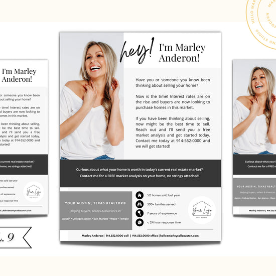Real Estate Prospecting Flyer | Interest Rates Increase | Real Estate Marketing | Canva Template | Real Estate Template | New Agent Flyer