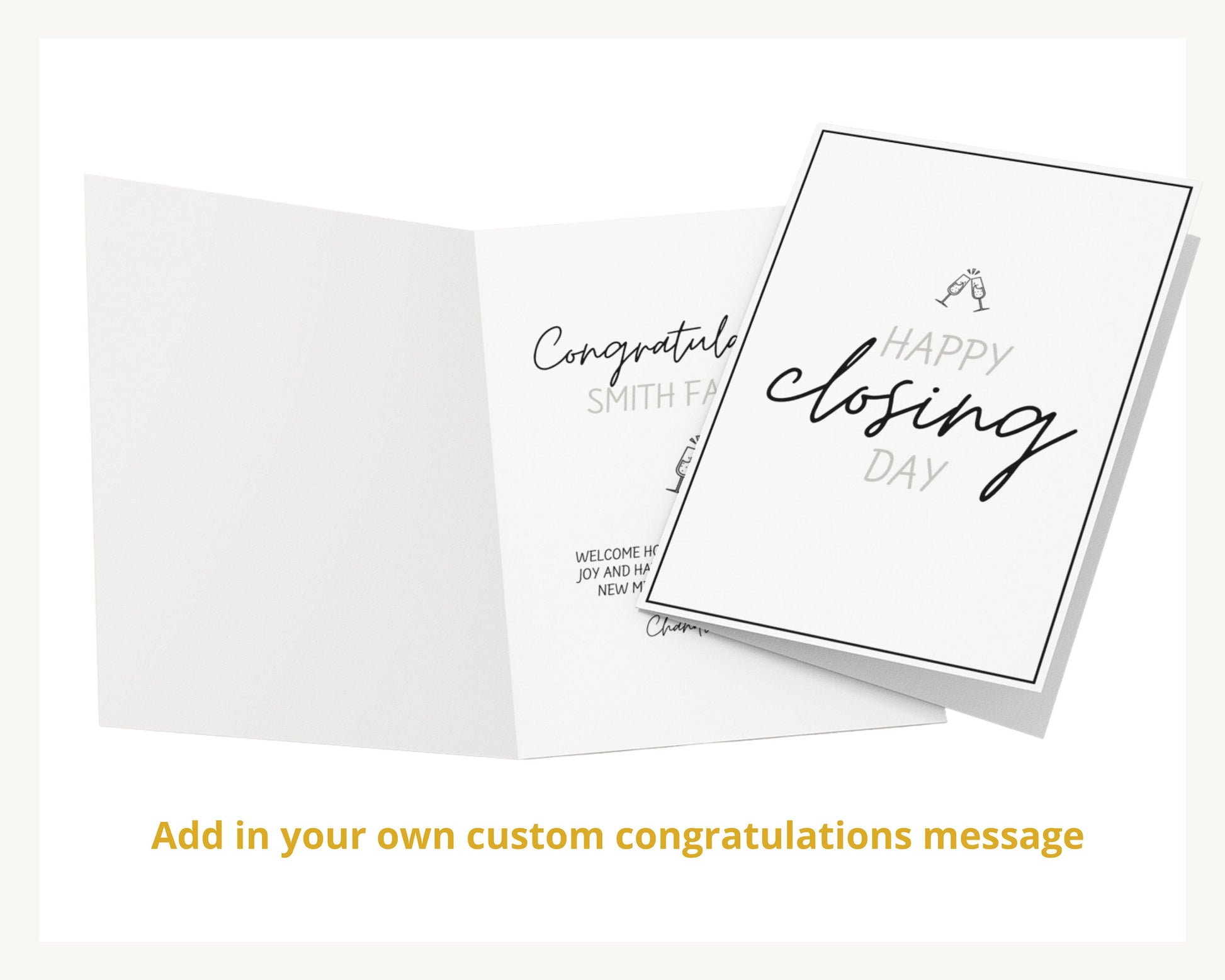 Happy Closing Day Real Estate Greeting Card | Real Estate Agent Card | Mortgage Lender Cards | Loan Officer Cards Real Estate Canva Template