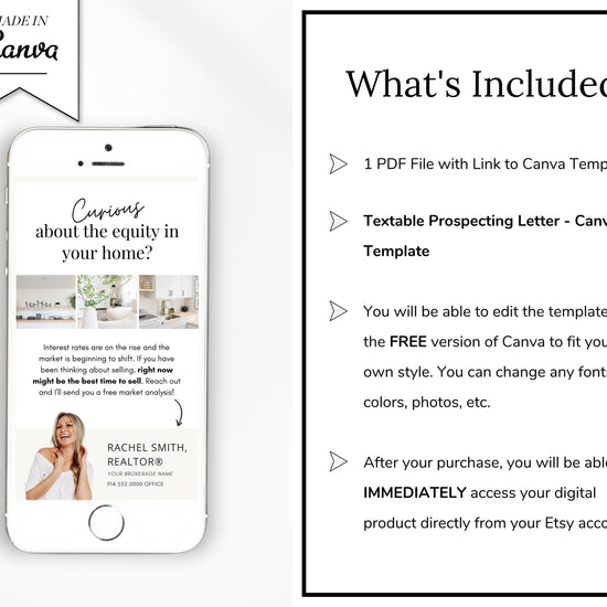 Textable Prospecting Letter | Comparative Market Analysis | Generate Listing Leads | Home Equity | CMA | I Seller Leads | Home Seller | Sell