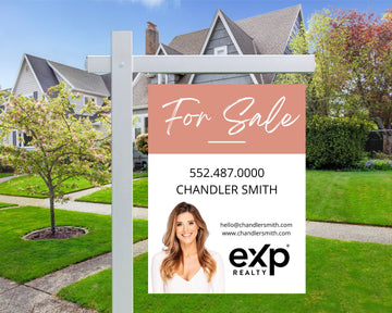 Real Estate Yard Sign | For Sale Yard Sign | Customizable For Sale Signage | Real Estate Marketing | Canva Template Modern Sold Sign | Open