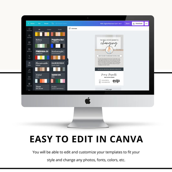 Digital Textable Card | Real Estate Business Card | Market Changing | Interest Rates | Real Estate Marketing | Prospecting Flyer | Canva