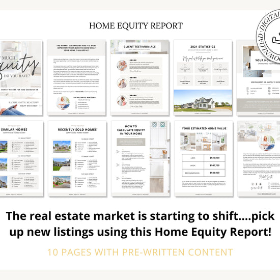 Interest Rates Rising Home Buyer Guide | Real Estate Marketing | Mortgage Lender | Home Equity Report | Real Estate Prospecting Canva Guide