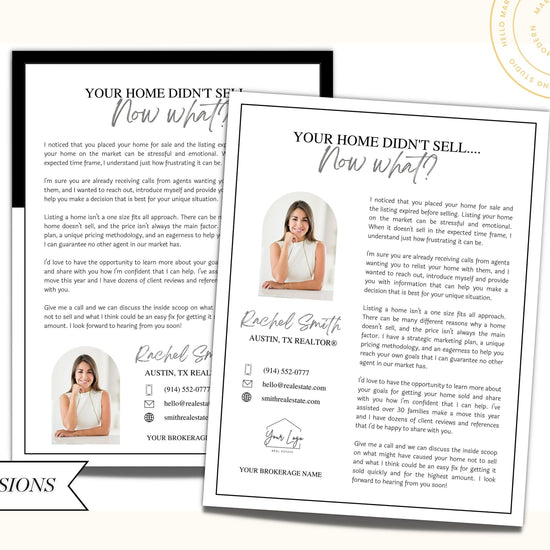 Real Estate Expired Listing Flyer | Real Estate Marketing | Canva Template | Real Estate Template | New Agent Flyer | Real Estate Postcard