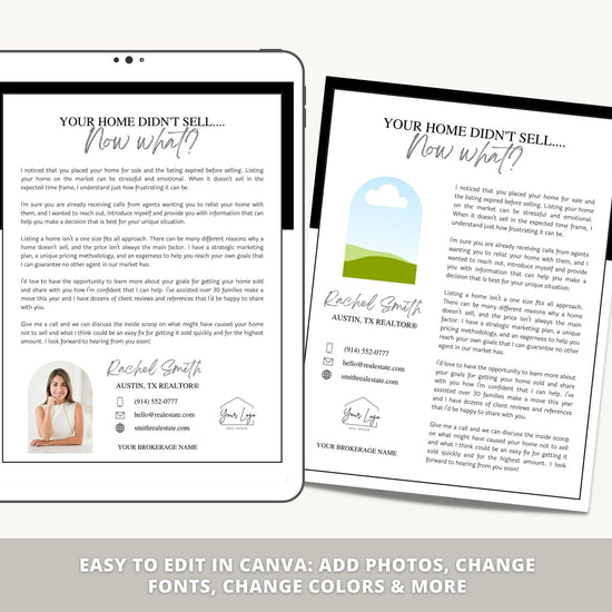 Real Estate Expired Listing Flyer | Real Estate Marketing | Canva Template | Real Estate Template | New Agent Flyer | Real Estate Postcard