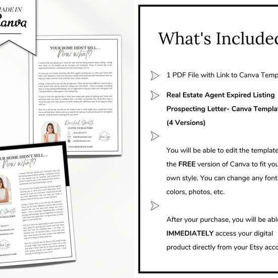 Real Estate Expired Listing Flyer | Real Estate Marketing | Canva Template | Real Estate Template | New Agent Flyer | Real Estate Postcard