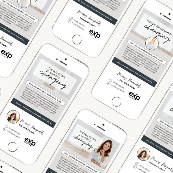 Digital Textable Card | Real Estate Business Card | Market Changing | Interest Rates | Real Estate Marketing | Prospecting Flyer | Canva