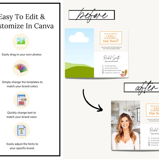 Real Estate Fall Postcard | Pumpkin Spice Real Estate | Real Estate Marketing | Fall Newsletter | Autumn Mailer | Fall Farming Card | Canva