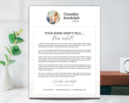 Real Estate Expired Listing Flyer | Real Estate Marketing | Canva Template | Real Estate Template | New Agent Flyer | Real Estate Postcard