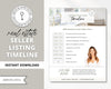 Seller Listing Timeline of Events | Seller Packet | Seller Flyer | Real Estate Marketing Material | Modern Marketing | Canva Template