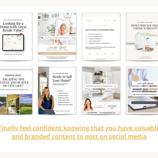 May Real Estate Captions & 31 Matching Real Estate Canva Posts | Real Estate Instagram Posts | Real Estate Marketing | Canva Template