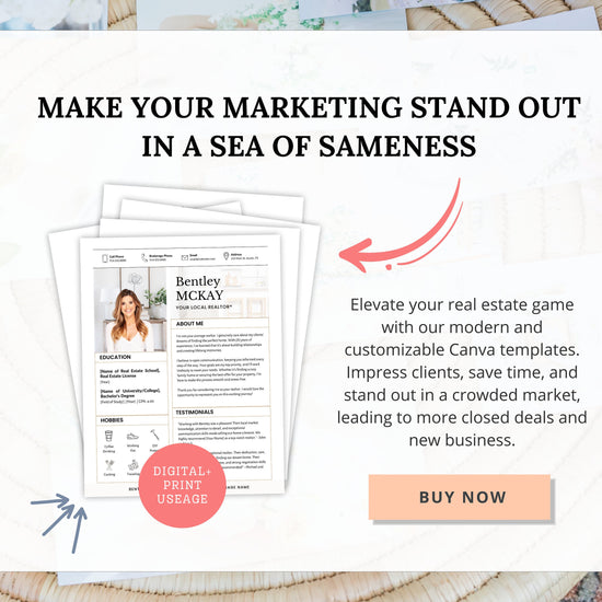 Real Estate Resume Template | Professional Resume Template | Resume and Cover Letter Template | Real Estate Interview | Canva | Resume